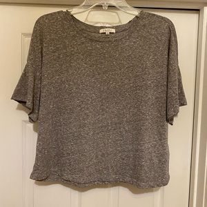 Z Supply Women’s Crop Top. Size large. Colors gray and cream